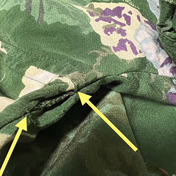 Zadig & Voltaire Theresa Green Floral Printed Silk Blouse Womens Size Small - Picture 7 of 16